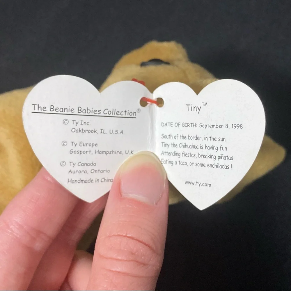 Vintage 1999 Tiny The Chihuahua Dog Ty Beanie Baby Plush - Picture 10 of 16